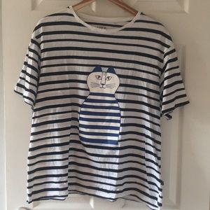Uniqlo Graphic Stripe Tee